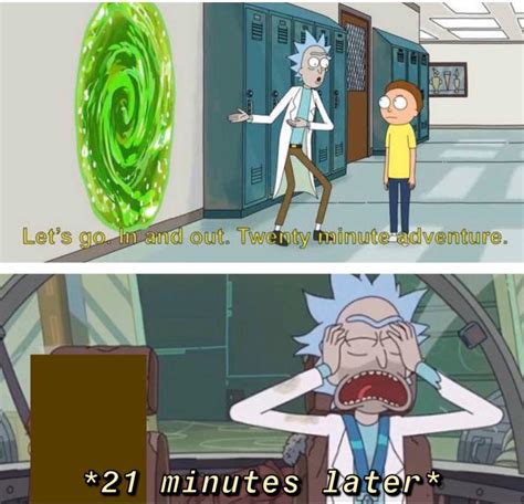 Rick Losing Morty After The 20 Minute Adventure Memetemplatesofficial