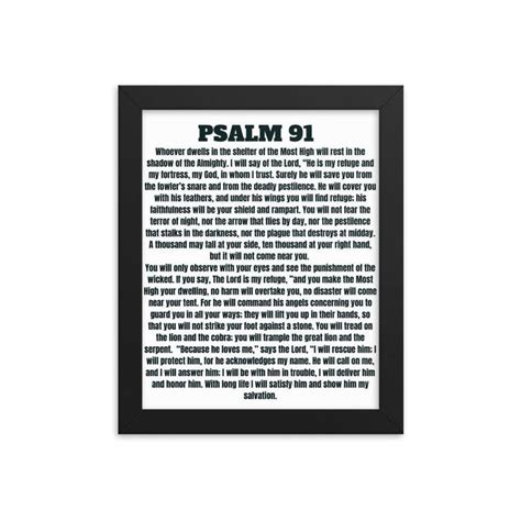 Psalm 91 Wall Hanging Scripture Wall Art Christian Home Etsy