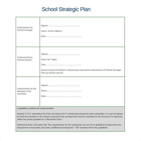 5 Sample School Strategic Plan Templates Doc Pdf Pages