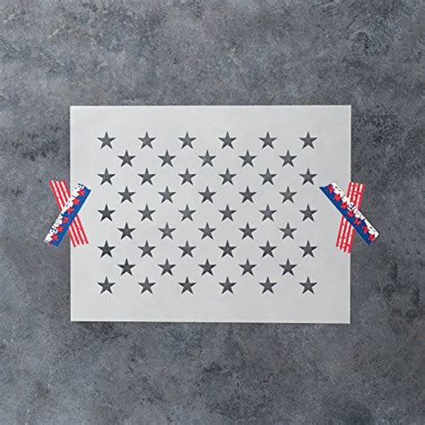 50 Stars Stencil Template Reusable Stencil Of American Flag 50 Stars