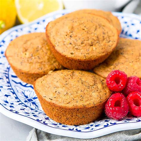 Healthy Lemon Poppy Seed Muffins Gluten Free Snack