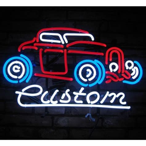 Neon Sign Custom Hot Rod Garage Muscle Car Shop Open Sign Mancave Man
