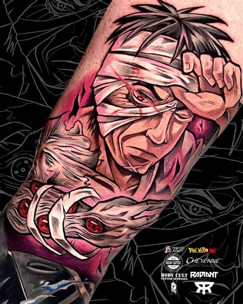 Danzo From Naruto Tattoo By Daveveroink By Daveveroink On Deviantart