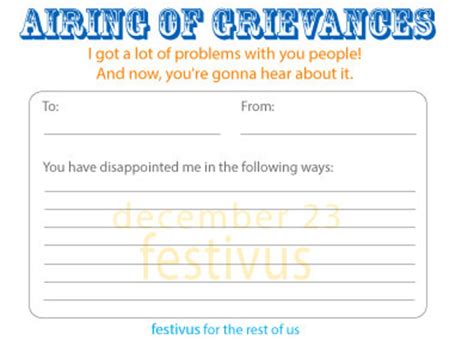 GRIEVANCES forms Digital Download Airing of Grievances | Etsy