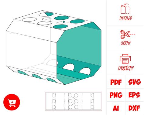 BOX TEMPLATE SVG | Box template, Templates, Box