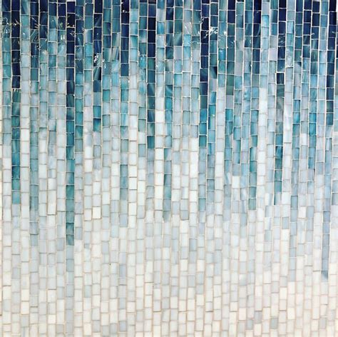 Blue Mosaic Glass Tile Showers