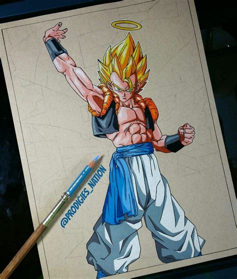 Dragonball goku drawing no color by josh18parker on deviantart. Drawing of Gogeta - Color Pencils | DragonBallZ Amino