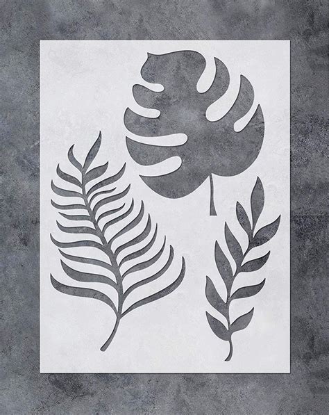 Gss Designs Palm Frond Wall Art Stencil Tropical Leaf Home Painting