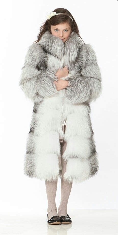 Little Girls Fox Fur Coat Girls Fur Coat Baby Fur Jackets Girls Fur