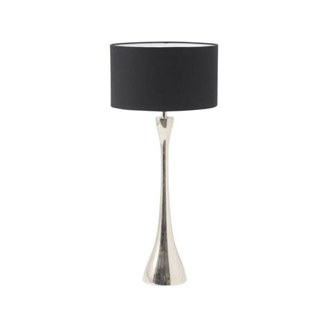 Buy Sleek Nickel Table Lamp With Black Shade From Fusion Living