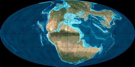 Mollewide Oval Globe Plate Tectonic Map Of The Earth From The Early