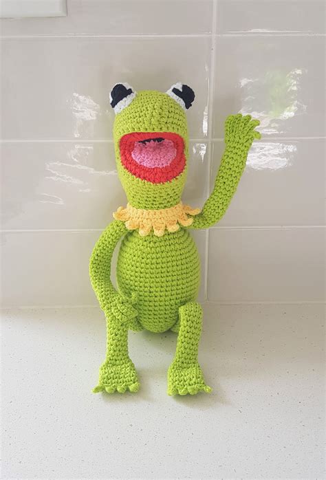 Hand Crocheted Kermit The Frog