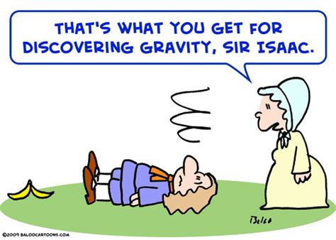 Isaac Newton Gravity Panana Von Rmay Berühmte Personen Cartoon Toonpool