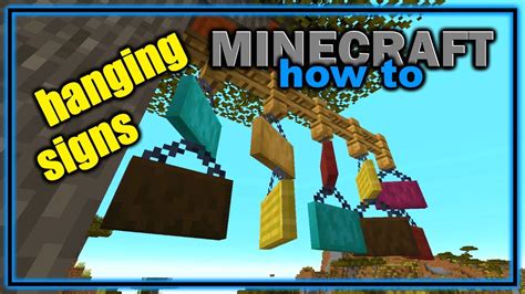 How To Craft And Use Hanging Signs In Minecraft 120 Easy