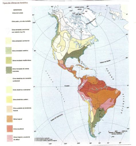 Espacios Americanos Tipos De Climas En América