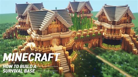 Minecraft Large Oak Survival Base Tutorial ｜how To Build In Minecraft