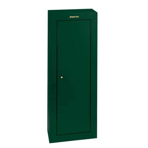 This 14 gun security cabinet features welded steel construction and an aesthetic beveled edge design. Stack-On GCG-908 Gun Cabinet Steel Security Cabinet - 8 ...
