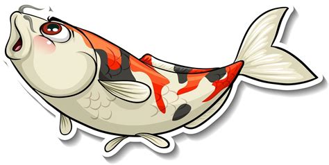 Koi Carp Fish Cartoon Sticker 2811973 Vector Art At Vecteezy