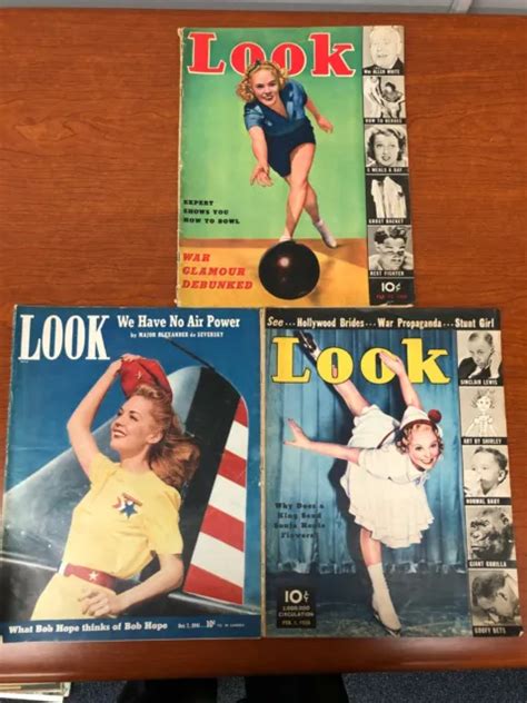 Vintage Look Magazines Lot Of 3 Feb 1 1938 Feb 15 1938 And Oct 7 1941