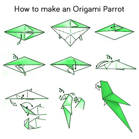 Steps How To Make A Origami Parrot Origamiinstructions Origami