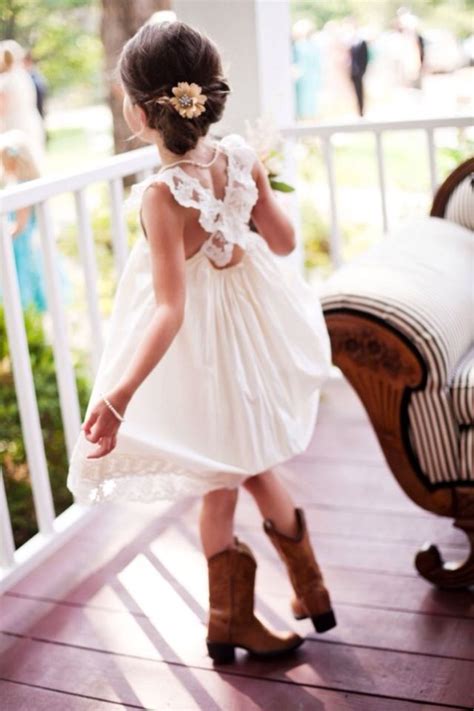 Love This Adorable Flower Girl Dress With Cowboy Bootsexcept Make A