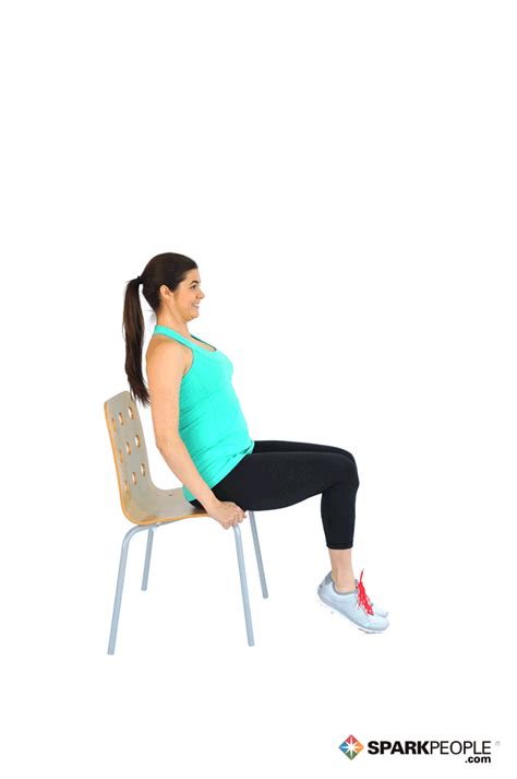 Seated Knee Lifts With Chair Exercise Demonstration Sparkpeople