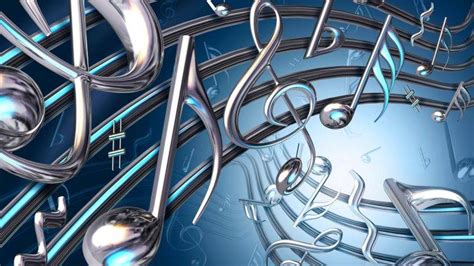 Digital Art Music Musical Notes Wavy Lines 3d Treble