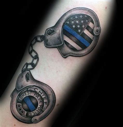 50 Thin Blue Line Tattoo Designs For Men Symbolic Ink Ideas Tattoo