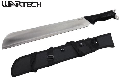 195 Wartech Full Tang Jungle Combat Machete Knife With Sheath Fixed