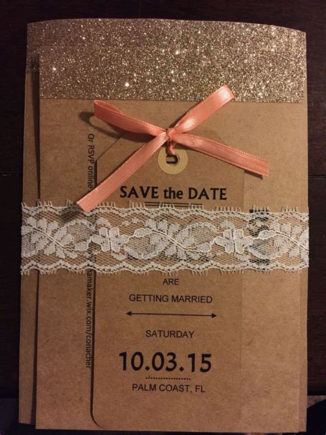 My Home Made Wedding Invitations Kraft Paper And Lace