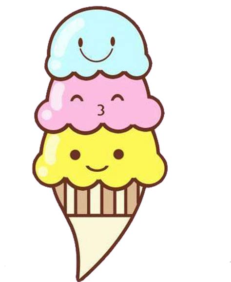 Download Kawaii Ice Cream Transparent Icecream Food Cute Transparent Cute Icecream Png PNG