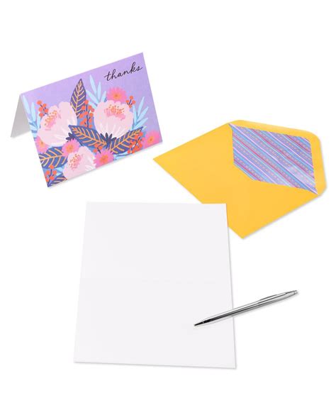 Vibrant Florals Thank You Boxed Blank Note Cards With Envelopes