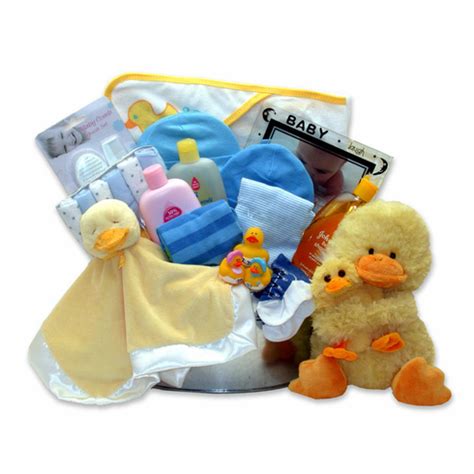 There's nothing cuter than seeing a baby splashing in the bath, soapy suds dotting his chubby folds and dimples. Bath Time Baby Gift Basket- Large