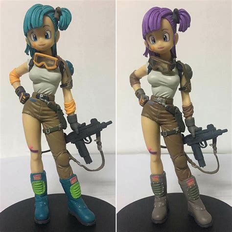 Dragon Ball Young Ver Bulma Action Figure 18 Scale Blue Hair And Purple