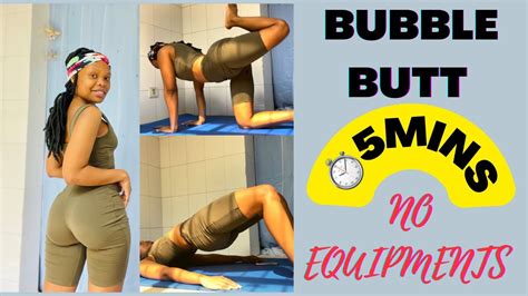 5 five minutes butt workout bubble butt butt lift no equipments in 2 weeks youtube
