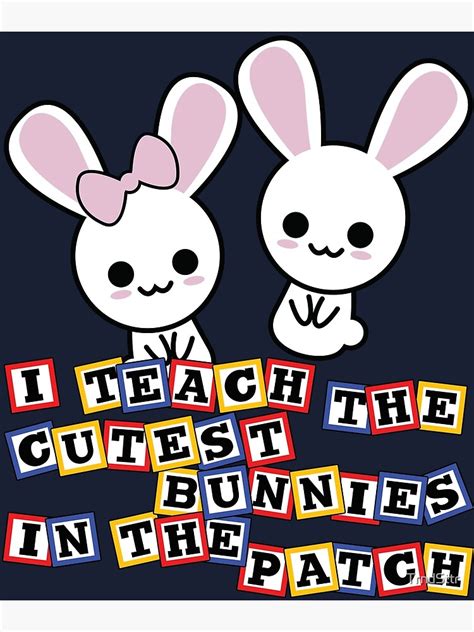 Kindergarten Preschool Teacher T Cutest Bunnies Easter Design