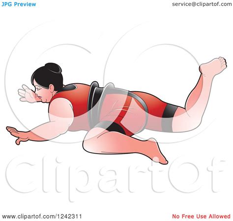 Clipart Of A Female Sumo Wrestler Royalty Free Vector Illustration By Lal Perera 1242311