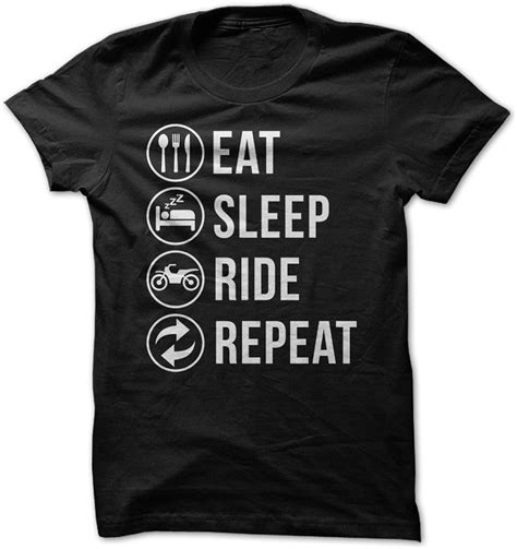 Eat Sleep Ride Repeat Funny T Shirt Made On Demand In Usa Zelitnovelty