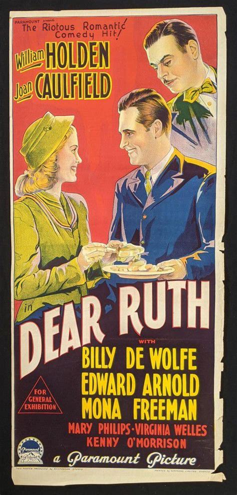 Dear Ruth Movie Daybill 1947 Movie Posters And Daybills Printed And Written Material