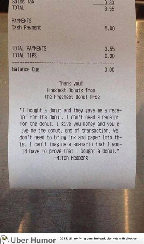 Donut Receipts Funny Pictures Quotes Pics Photos Images Videos