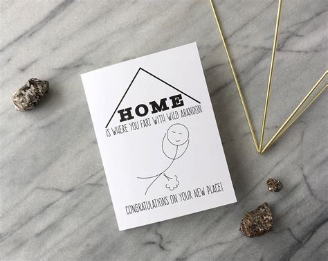 Funny New Home Card Funny Housewarming Card Congratulations Etsy