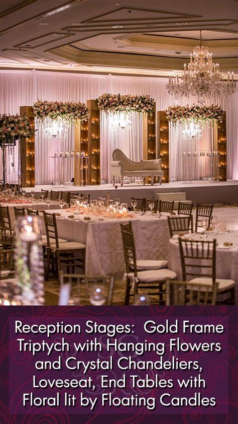 Reception Stage The Featured Photo Includes A Gold Frame Triptych With