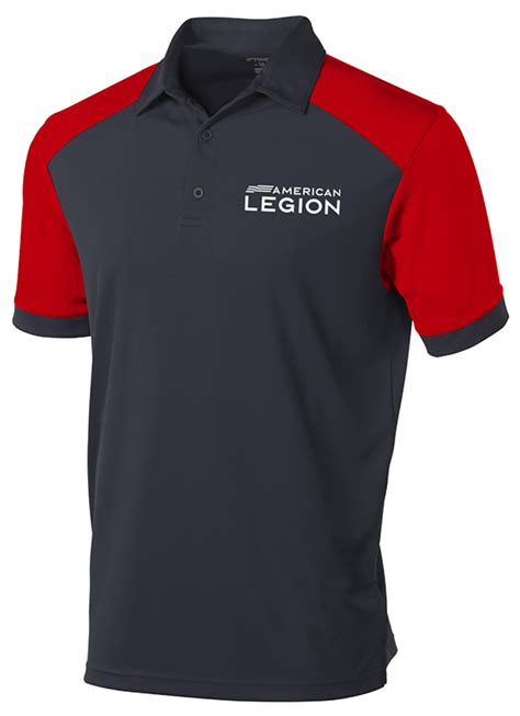 Ultimate Polo Mens Legion Logo American Legion Flag And Emblem