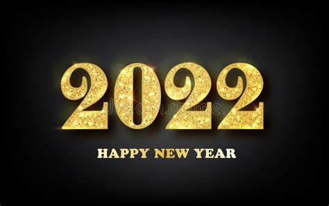2022 Gelukkig Nieuwjaar Goudnummers Ontwerp Van De Wenskaart Gouden