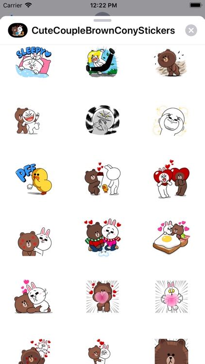 Cute Couple Brown Cony Sticker By Lahcen Jeddour