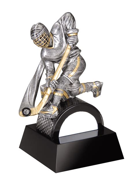 Motion Extreme Hockey Puck Player Resin Awardtrophy Trolley