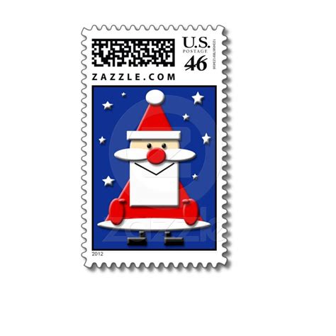 Santa Claus Postage Stamps From Window Clings Window Decals Christmas Stamps