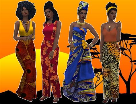 Mmcc And Lookbooks Cultural Lookbook African Sims 4 Dresses Maxis