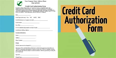 Advantages of using credit card authorization forms. Authorization For Credit Card Use - Free Forms Download!!