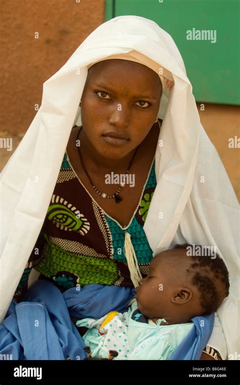 Muslim Woman With Her Baby Ouagadougou Burkina Faso Stock Photo Alamy